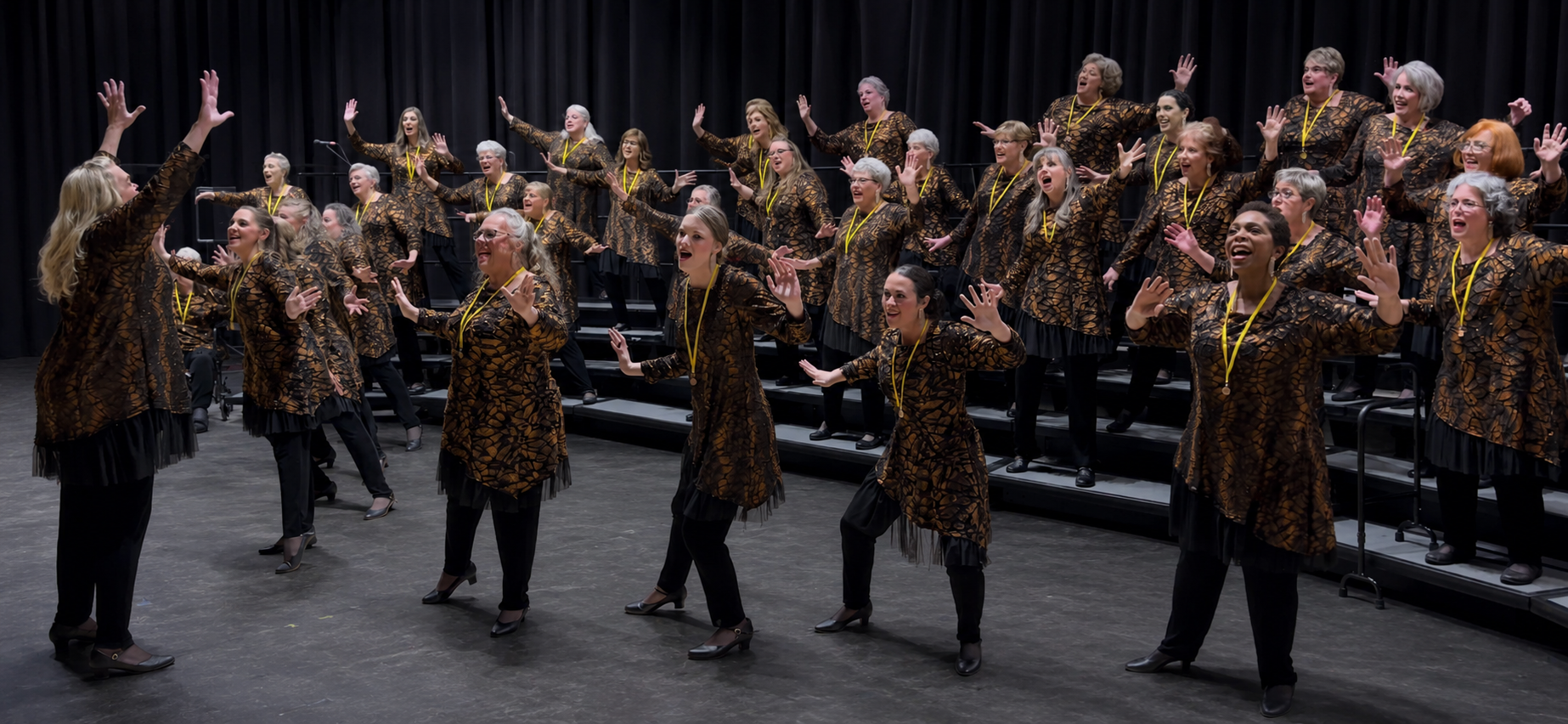 Vocal Matrix Chorus performing on stage